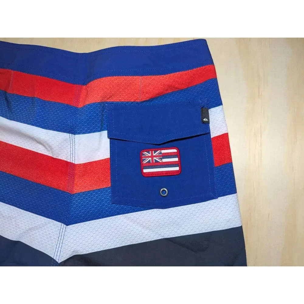 Quiksilver Boys Youth Size 30 Board Shorts Swim Trunks Stretch Highline Hawaii